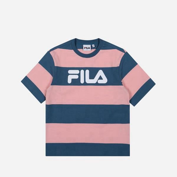 Camisetas Manga Corta Fila Niñas Rosas - Candy Striped S/S - España 471236DGS